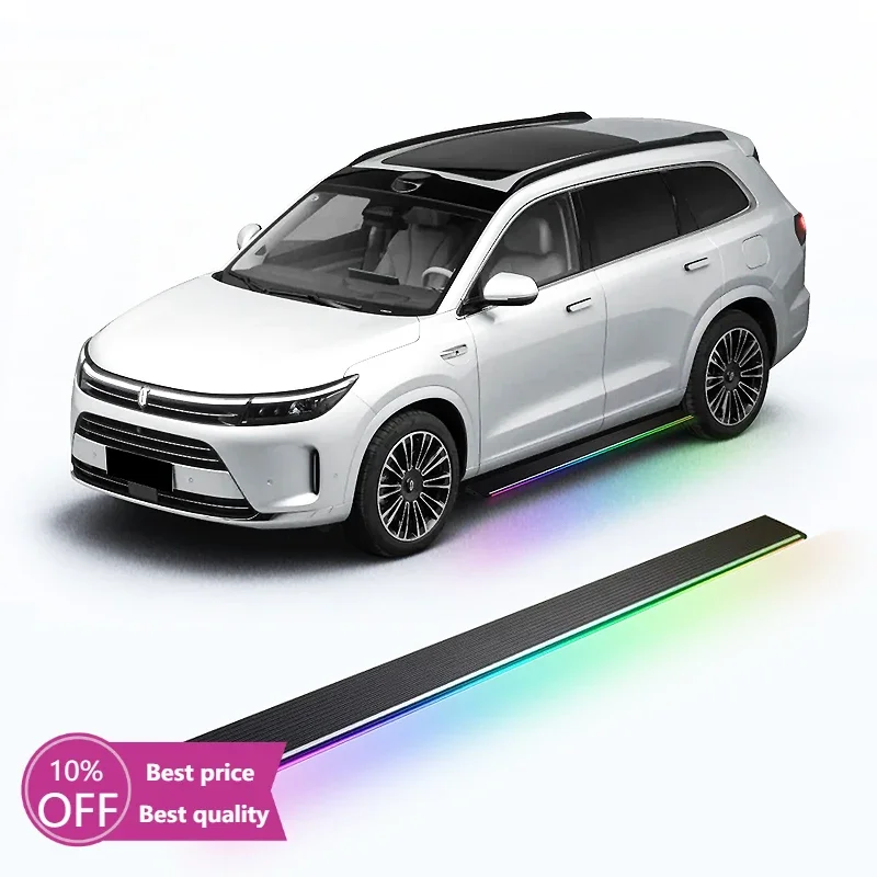 

Автоматическая электрическая подножка с боковой ступенькой Cc, неоновая светодиодная подсветка для внедорожника AITO Mendelevium M7 2022-2024