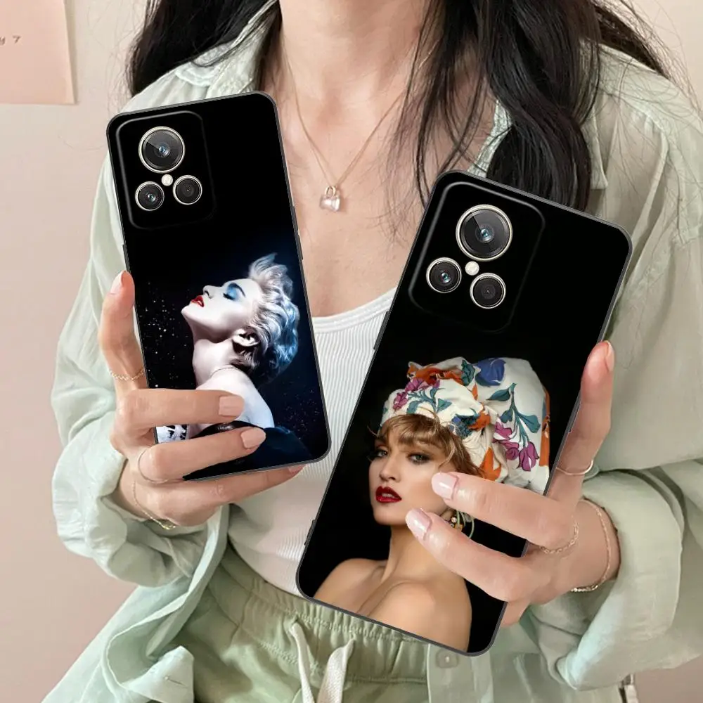 

Чехол для мобильного телефона Madonna Ciccone для Realme GT 8 Neo Pro C75 73 71 C67 65 C55 53 C35 31 C20 15, роскошный чехол с цветным принтом