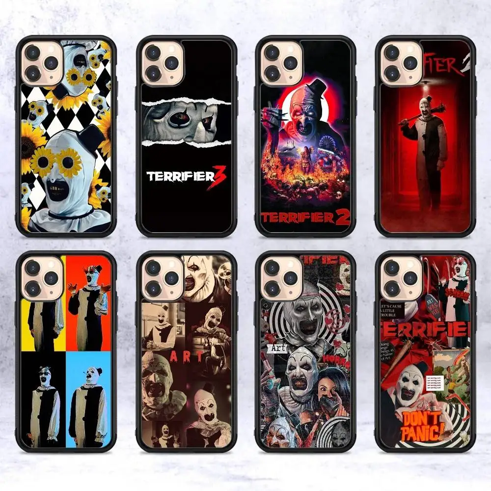 

Popular Horror Movie T-Terrifier PC+TPU Phone Case For IPhone 11 12 13 14 15 16 17 Plus Pro Max Cover