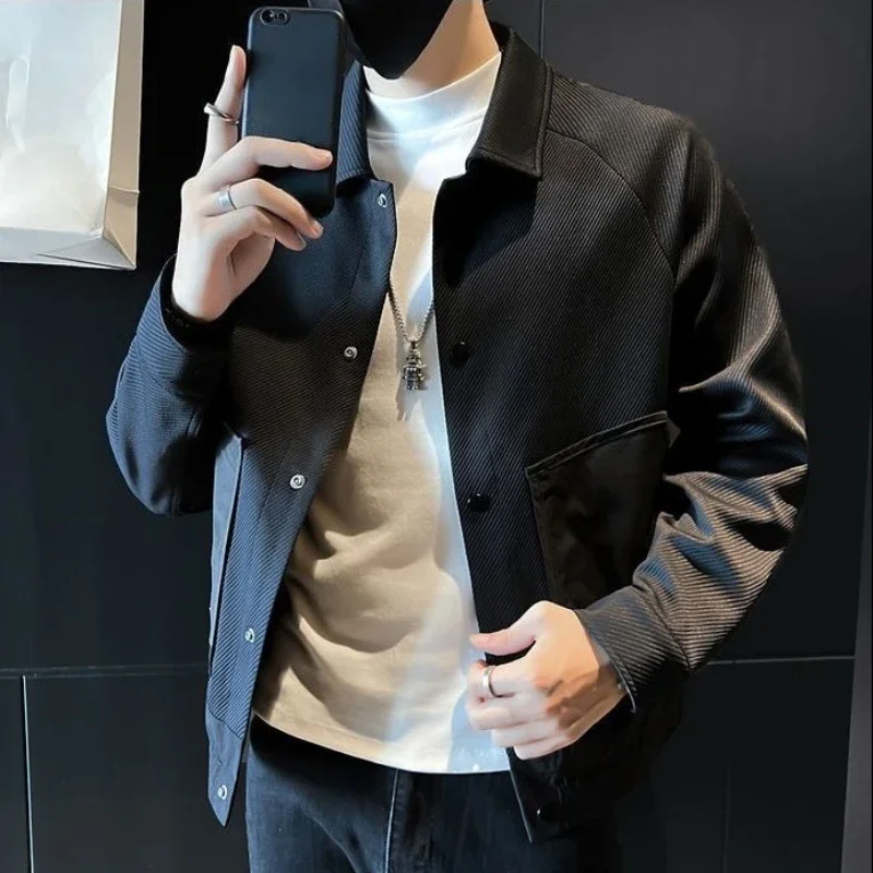

Men's Green Autumn Jacket 2025 New Release Designer Baseball Jacket with Industrial Workwear Details Trendy Silhouette