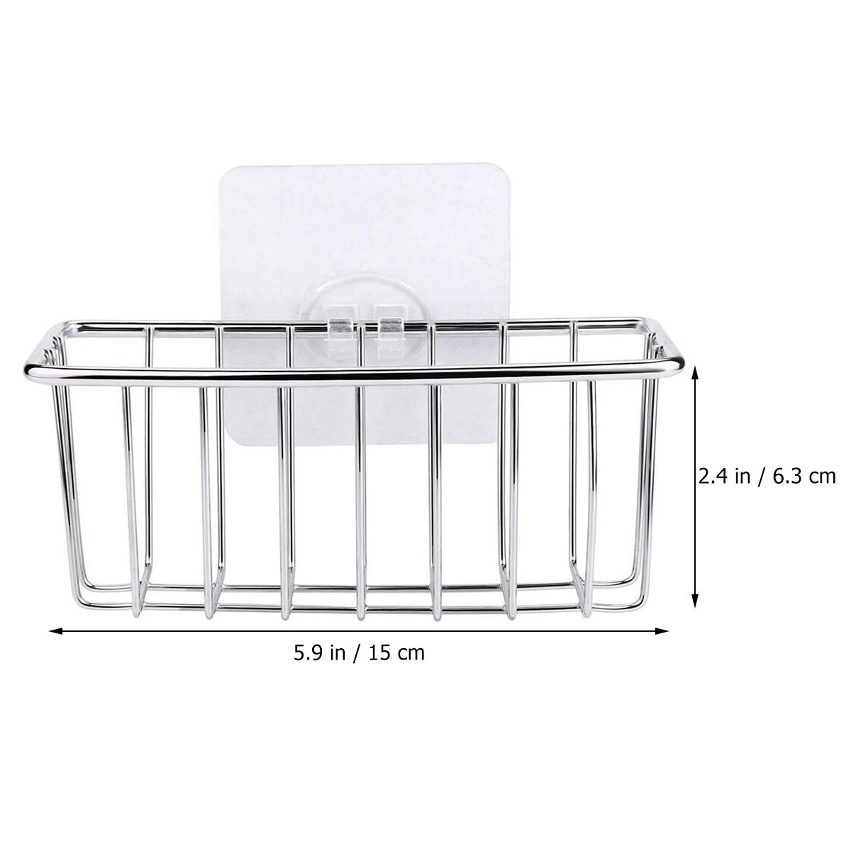 

Stainless Steel Sink Sponge Wall Mounted Drain Basket Kitchen Organizer Storage Rack For Soap Brush Towel Rustproof Space-Saving
