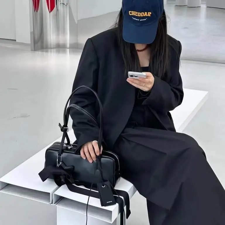 

Сводная корейская сумка-подушка со звездным узлом и зеркальной подвеской, сумка-подушка с мягкой ручкой, полиэстер