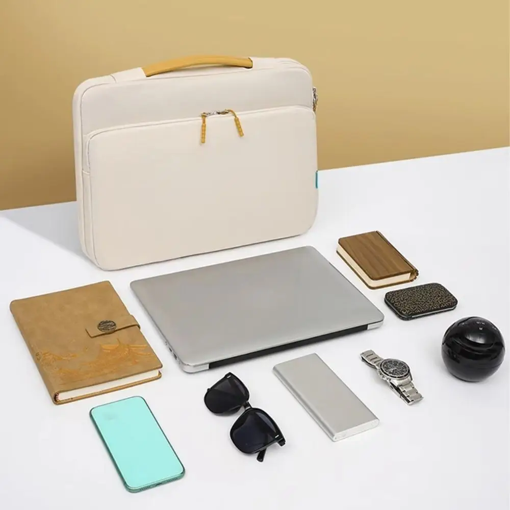 Simple With Handle Portable Laptop Bags Lightweight Ultra Thin Laptop Case Soft Material Multi-Layer Notebook Sleeve Women's Bag