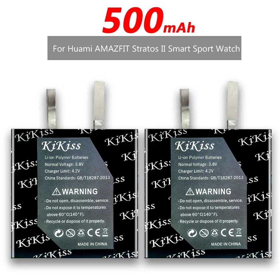 KiKiss Battery PL332728V for Huami AMAZFIT Stratos II 2 Smart Sport Watch /GTS2 Mini/watch 3 A1928  A1602 A1612 GTS A1914 A1913