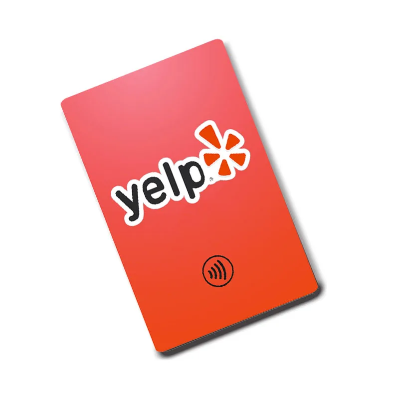 Yelp Card NFC Tap to Review on Social Link RFID Business Cards