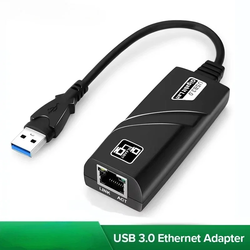 USB3.0 100/1000Mbps Wired USB & Type C To Rj45 Lan Ethernet Adapter Network Card for PC Macbook Windows 10 Laptop