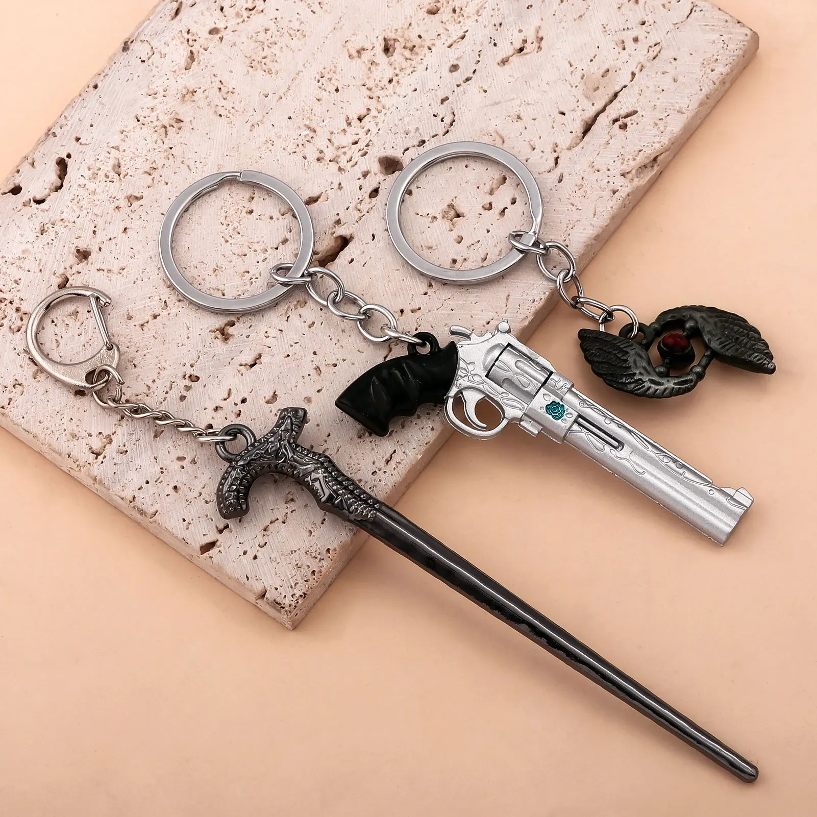Devil May Cry 5 Game Peripheral Geralt Sword Keychain Wolf Keyring