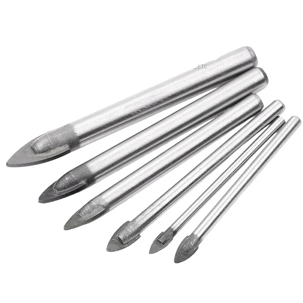 

5pcs Drill Bits 4-10mm Glass Drill Bit Carbide Tipped For Granite Tile Stone Wood Cutter Tools Replacement Drilling Hole Tools