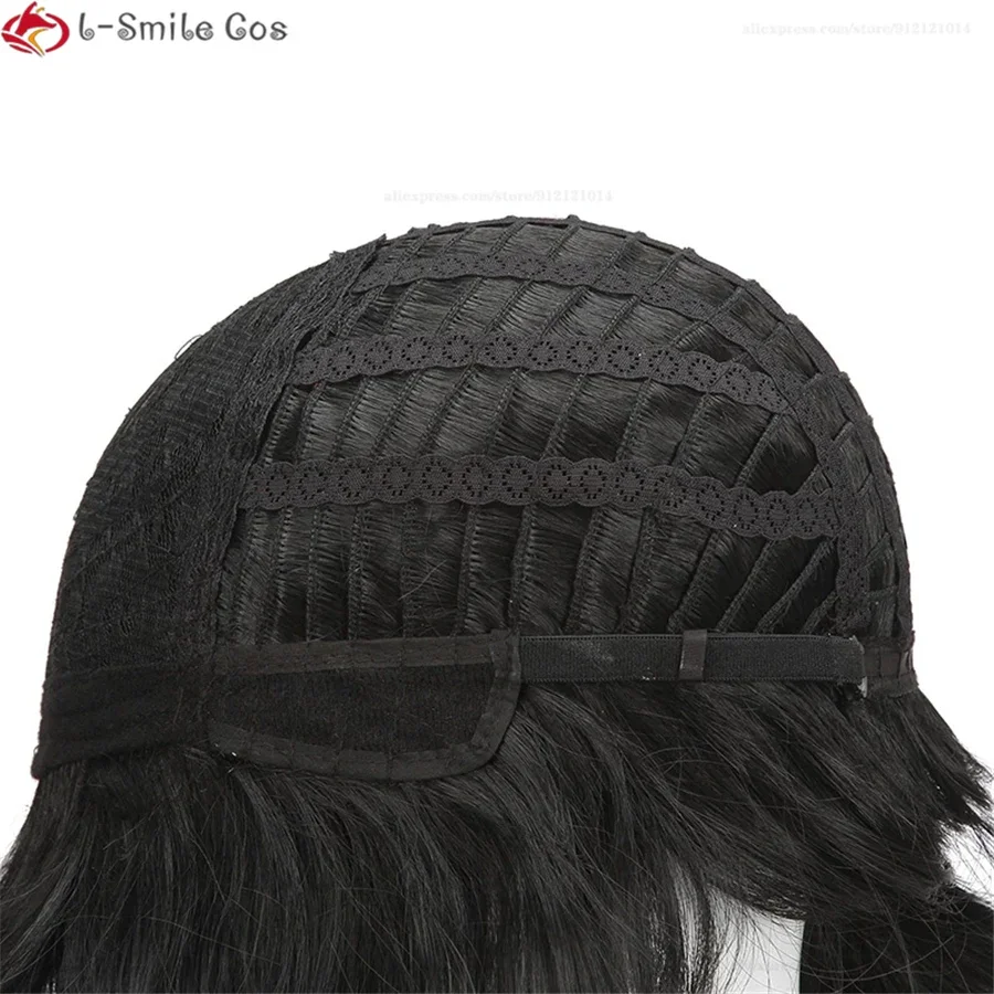 Peluca de motosierra de Anime para hombre, Higashiyama Kobeni, peluca negra con horquillas, pelo resistente al calor, pelucas para fiesta de Halloween + gorro de peluca