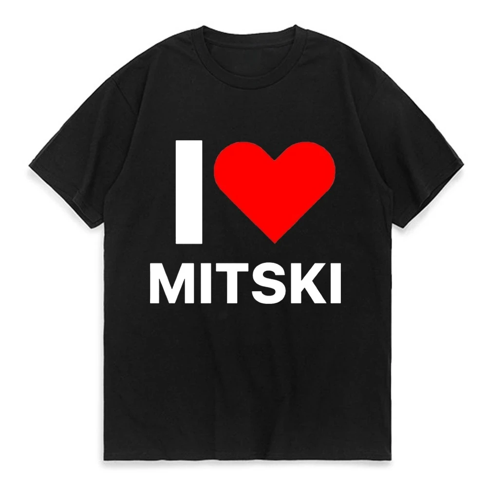 Summer Harajuku Tee Shirt Unisex Clothing loose Tshirts Funny I Love Mitski women T-Shirt Men's 100% Cotton Short Sleeve T Shirt