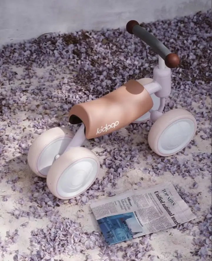 Bicicleta de equilíbrio para bebês de 1 ano, crianças, brinquedos, primeiro presente de aniversário, primeira bicicleta (roxo)