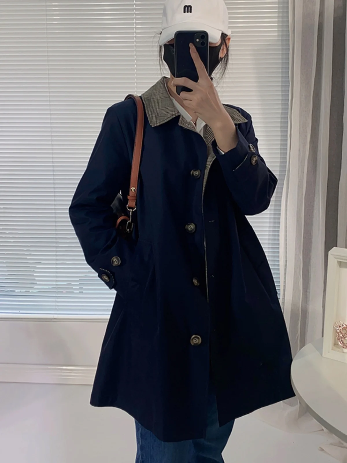 

plus Size Women's Windbreaker Jaet Medium Length Cotton Autumn Spring New Sle Fatter MM 200 Pou Korean Sle Straight Cut