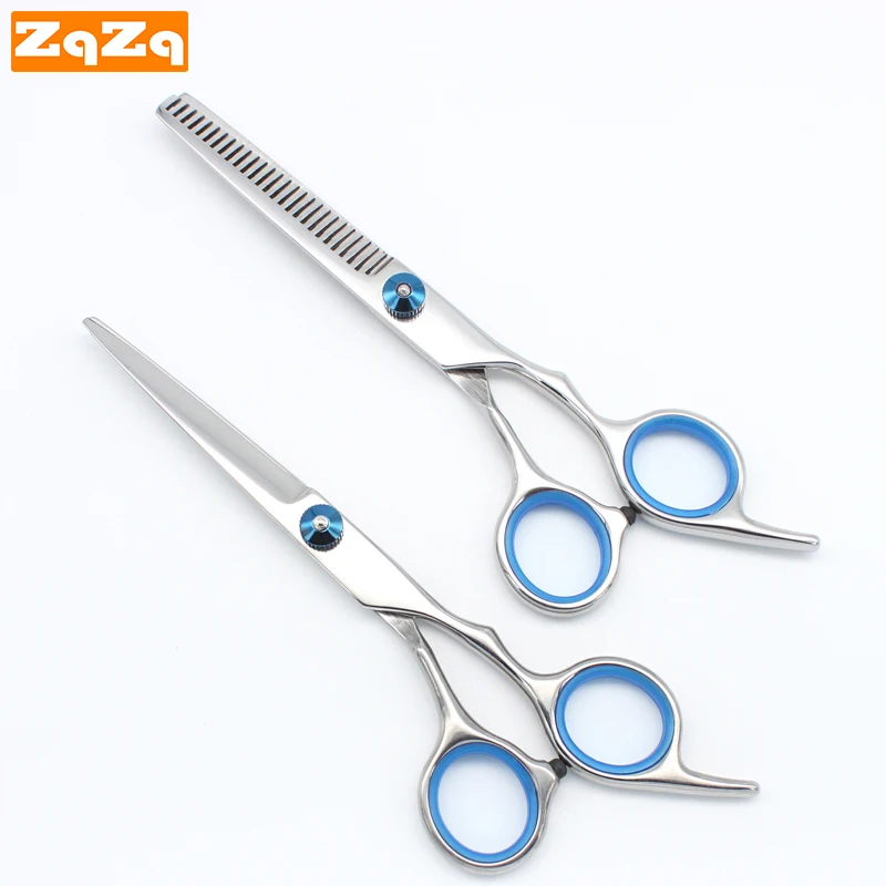 ZqZq-tijeras de peluquería de acero inoxidable para hombres, mujeres y niños, 6 pulgadas, corte profesional, maquinilla de afeitar, salón