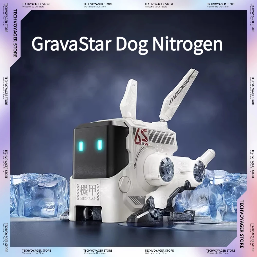 Cargador de Teléfono Móvil GravaStar Dog Nitrogen 65W, Nitruro de Galio, 3 en 1, Cabezal de Carga Inalámbrico, Estación de Carga de Escritorio
