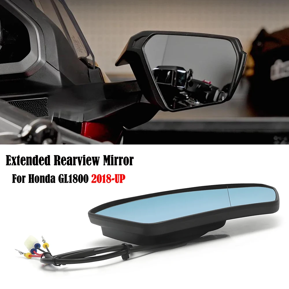 

New Motorcycle Extended Convex Mirrors With Sequential Turn Signals rearview mirror For Honda GoldWing Tour DCT Airbag 2018-2025