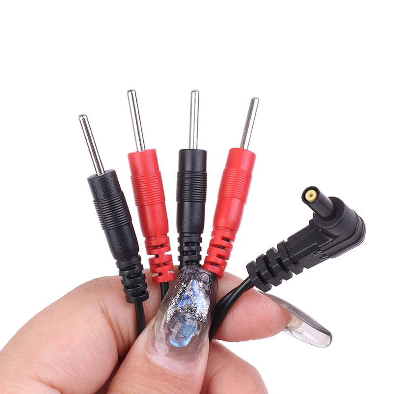 1Pc 2.35mm New Electrotherapy Electrode Lead Electric Shock Wires Cable For Massager Connection Cable Massage And Relaxation.