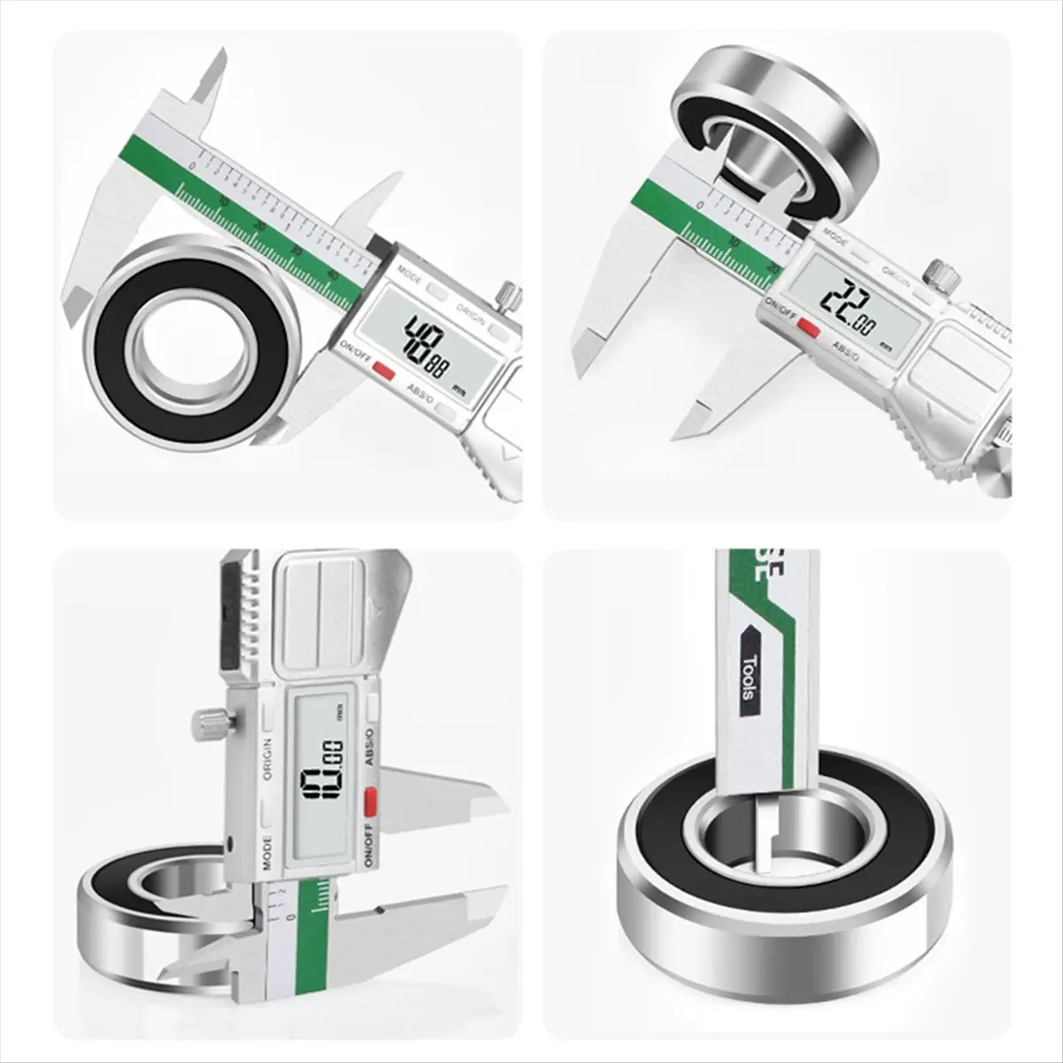 ET54 150mm Digital Caliper Stainless Steel Fraction / mm / Inch 0.01mm High for Mechanical Components Measure