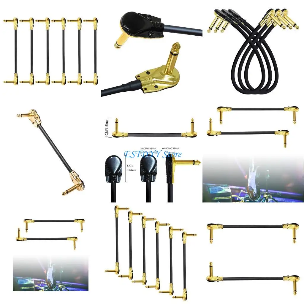 

G6DE Guitar Patches Cable 6.35mm Guitar Effect Pedal Cables Low Noise and Good Quality Guitar Effect Pedals Plugs