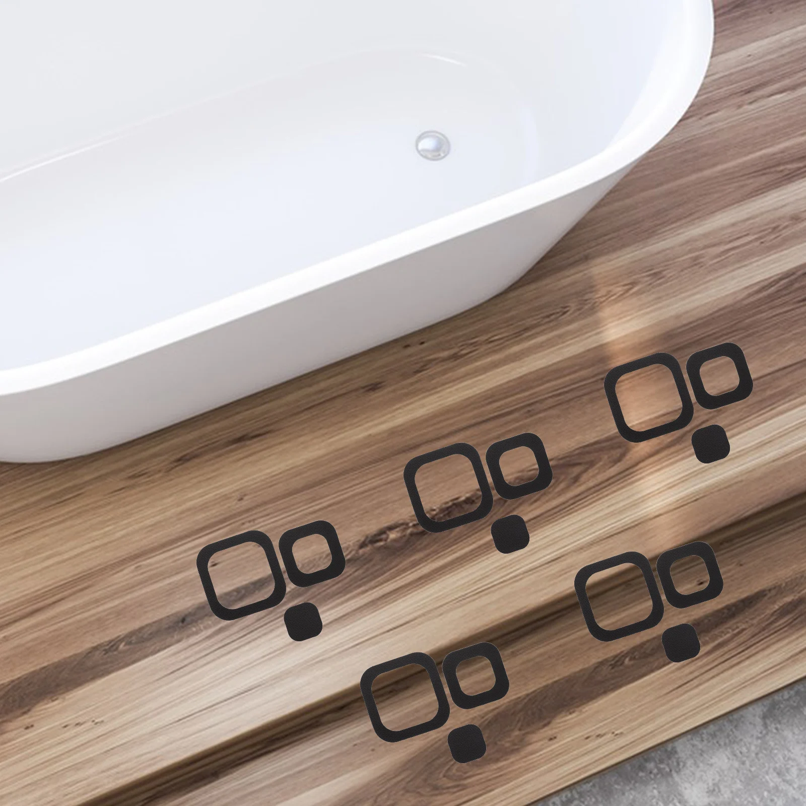 

20 Pcs Bathroom Anti-slip Stickers Adhesive Non-slip Tub Appliques Square Decals Take