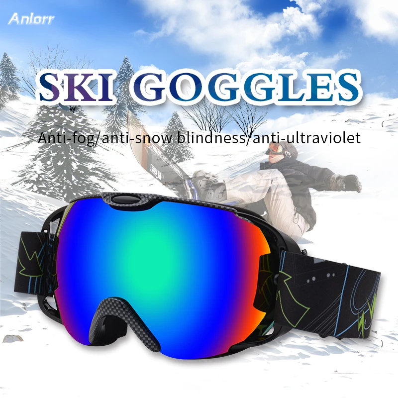 Color Snowboard Goggles Custom Fashion Snow Glasses Ski Goggles