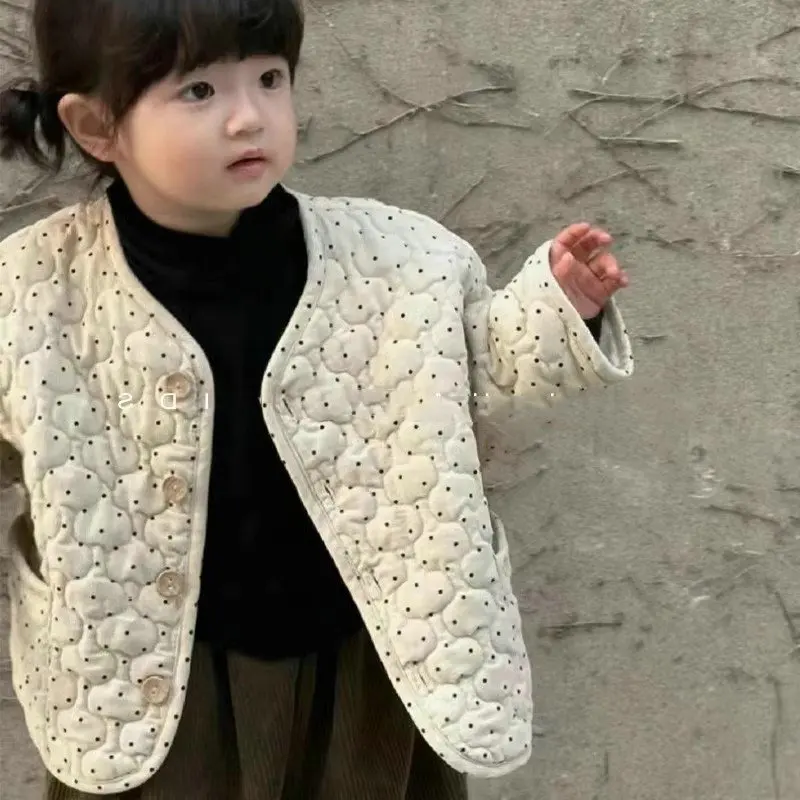 2023 Korea Kids Jacket Thicken Cotton Parkas Boys Girls\' Outerwear Coats Autumn Winter Children\'s Clothes Kids Jackets for Girls