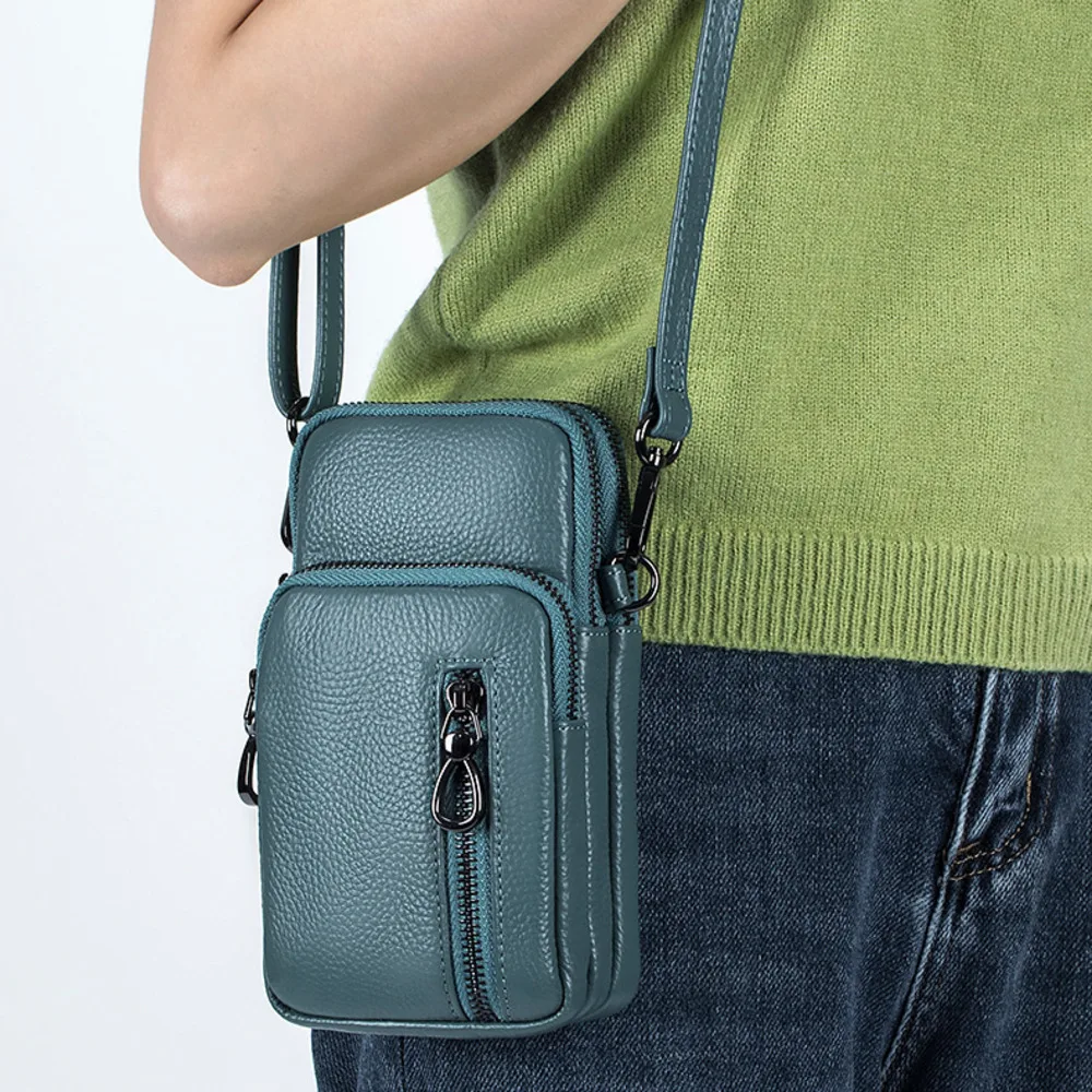 

Женская сумка из натуральной кожи, модная женская сумка на плечо, женская сумка через плечо, трендовая большая вместительная вертикальная сумка для мобильного телефона