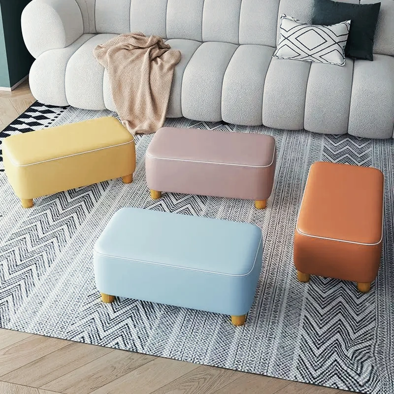 

50CM Household Small Stool Sofa Low Stool for Living Room Long Bench for Shoe Changing in Bedroom Multiple Colors