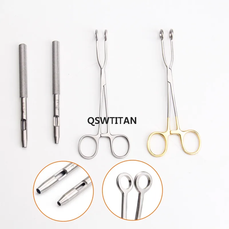 Plastic Dimple Design Positioning Clip Dimple Trephine Stainless Steel Positioning Forceps Surgical Instrument