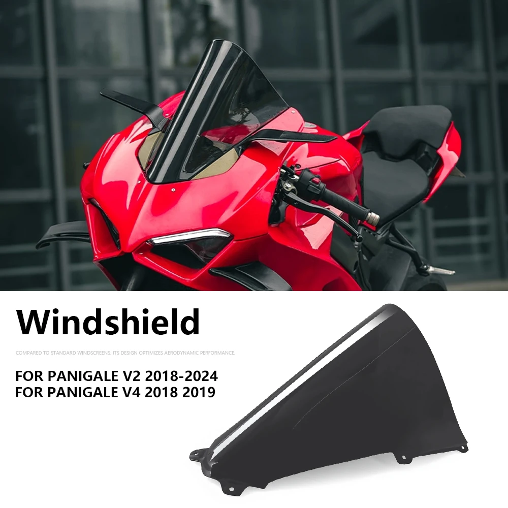

For DUCATI PANIGALE Panigale V4 S V4S 2020 2021 2022 2023 2024 Windscreen Windshield Racing Screen Wind Deflector Double Bubble