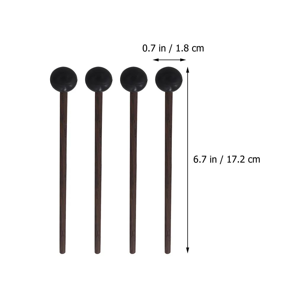 

Tongue Drum Mallets Wood Handle Rubber Tip Smooth No Burrs For Marimba Xylophone Percussion Instruments Stage Performance