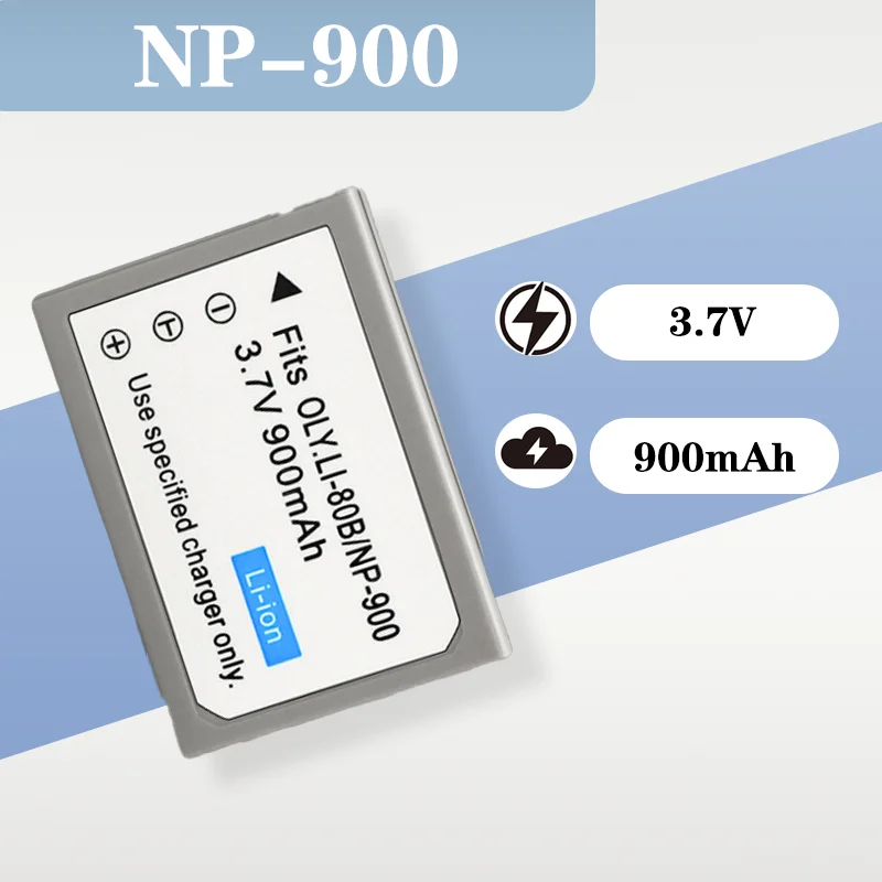 

3.7V 900mAh NP900/LI - 80B Battery Compatible with Minolta SL4, SL5, SL6, SL8, SL43, E40 and E50 Cameras
