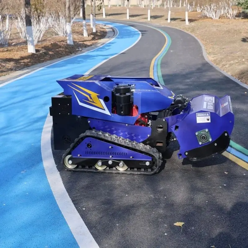 

Индивидуальная роботизированная газонокосилка с дистанционным управлением 800 мм 1000 мм, газовый/дизельный двигатель, промышленная лепестковая косилка