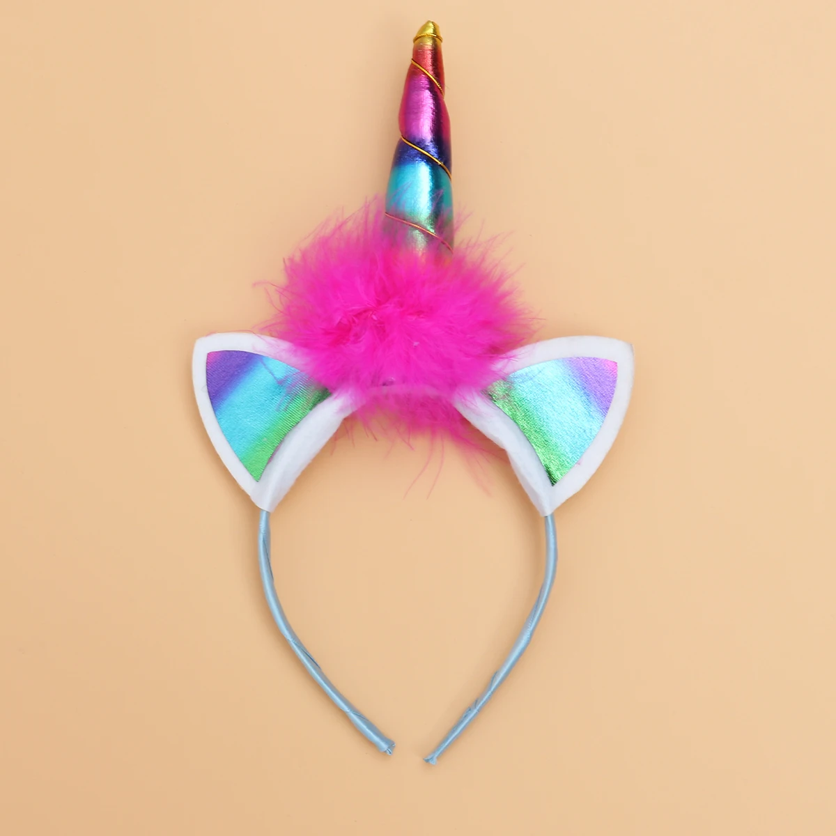 

Kids Unicorn Hairb Headpiece Headdress Hoop Hair Tool Lightweight Comfortable Wool Ball Animal Ears Festivals Birthday Party