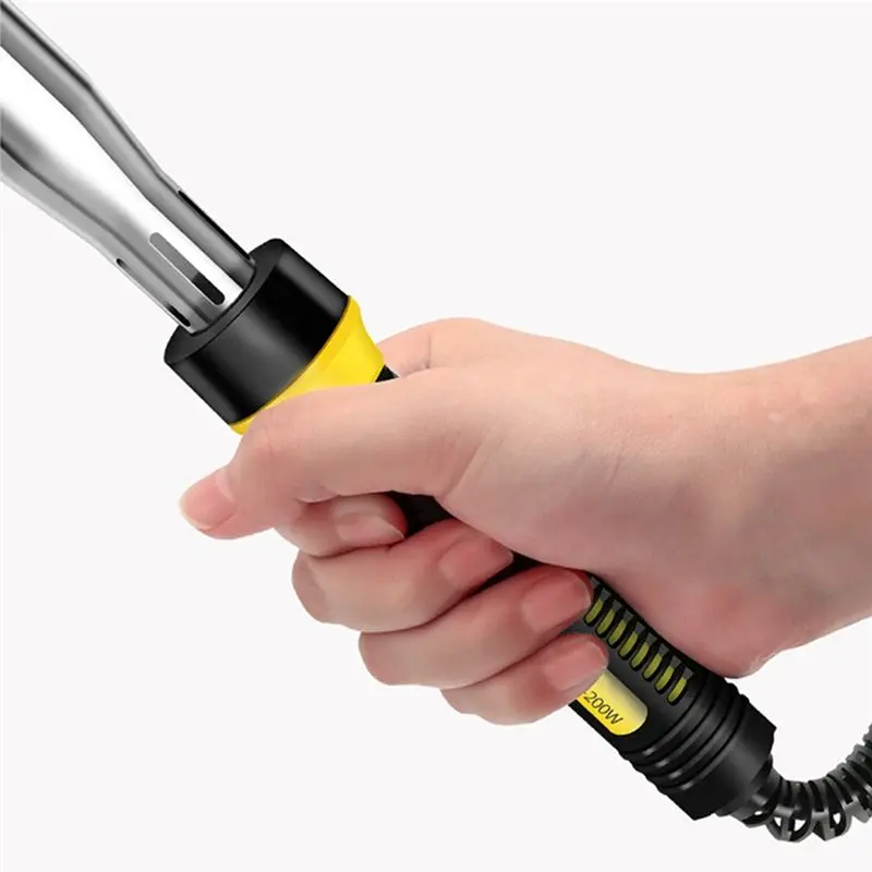 AT63-200W Elbow Electric Soldering Iron Multi-Function Household Electric Soldering Pen Welding Tool Set EU Plug