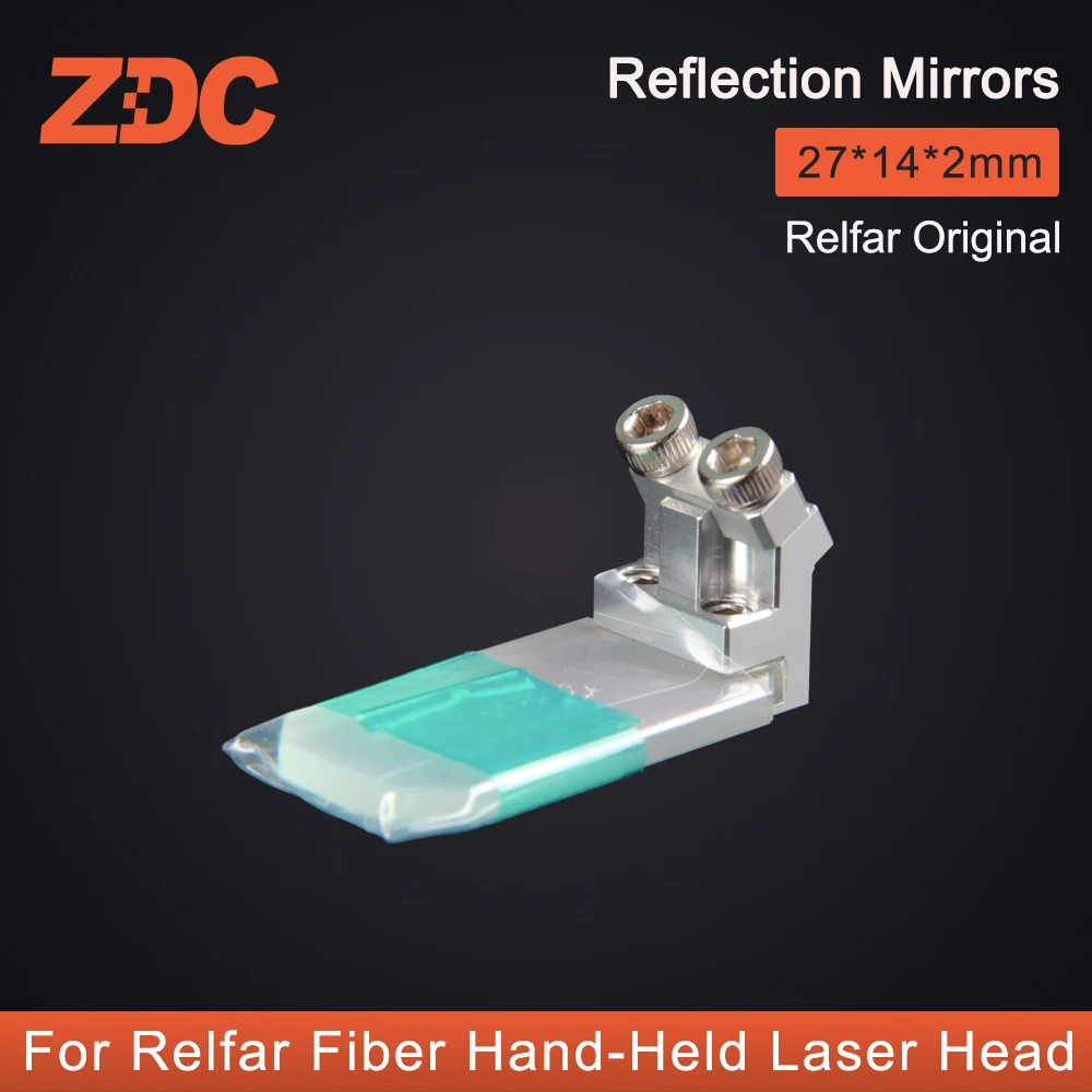 

ZDC Relfar Original Hand-Held Welding Head Reflector Lens 27*14*2mm With Holder For FWH20-S10A 3 in 1 Laser Welding Gun Head