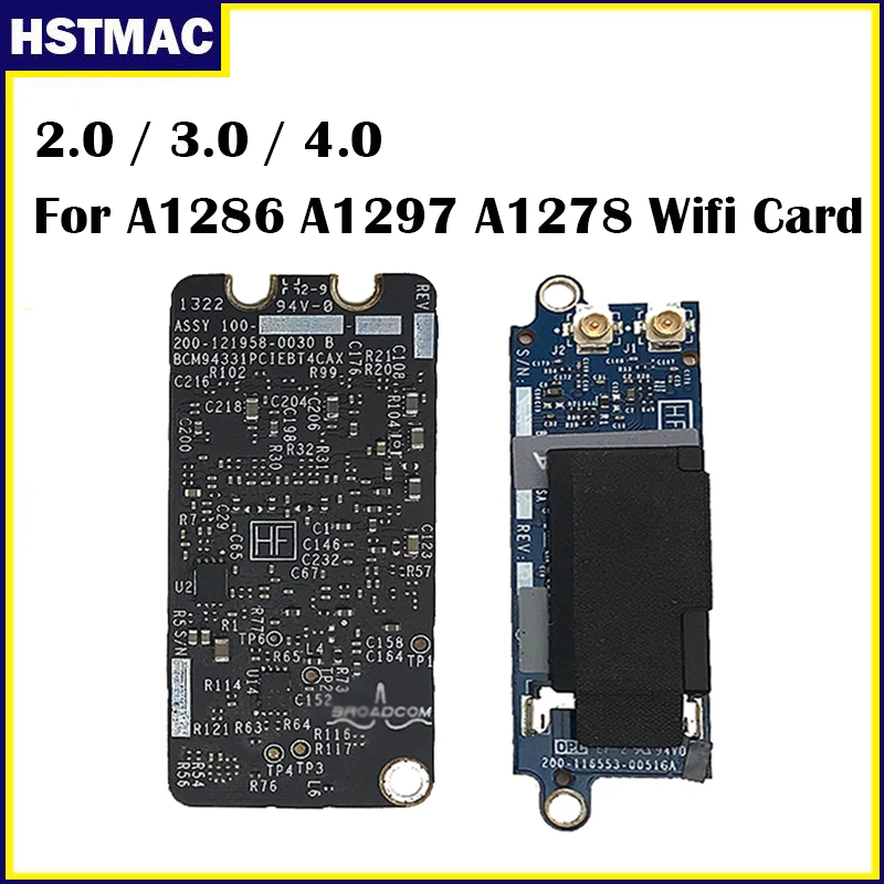 Original For MacBook Pro A1278 A1286 A1297 WiFi Card 2.0 3.0 4.0 BCM94322USA BCM94331PCIEBT4AX BCM94331PCIEBT4CAX 2008-2012