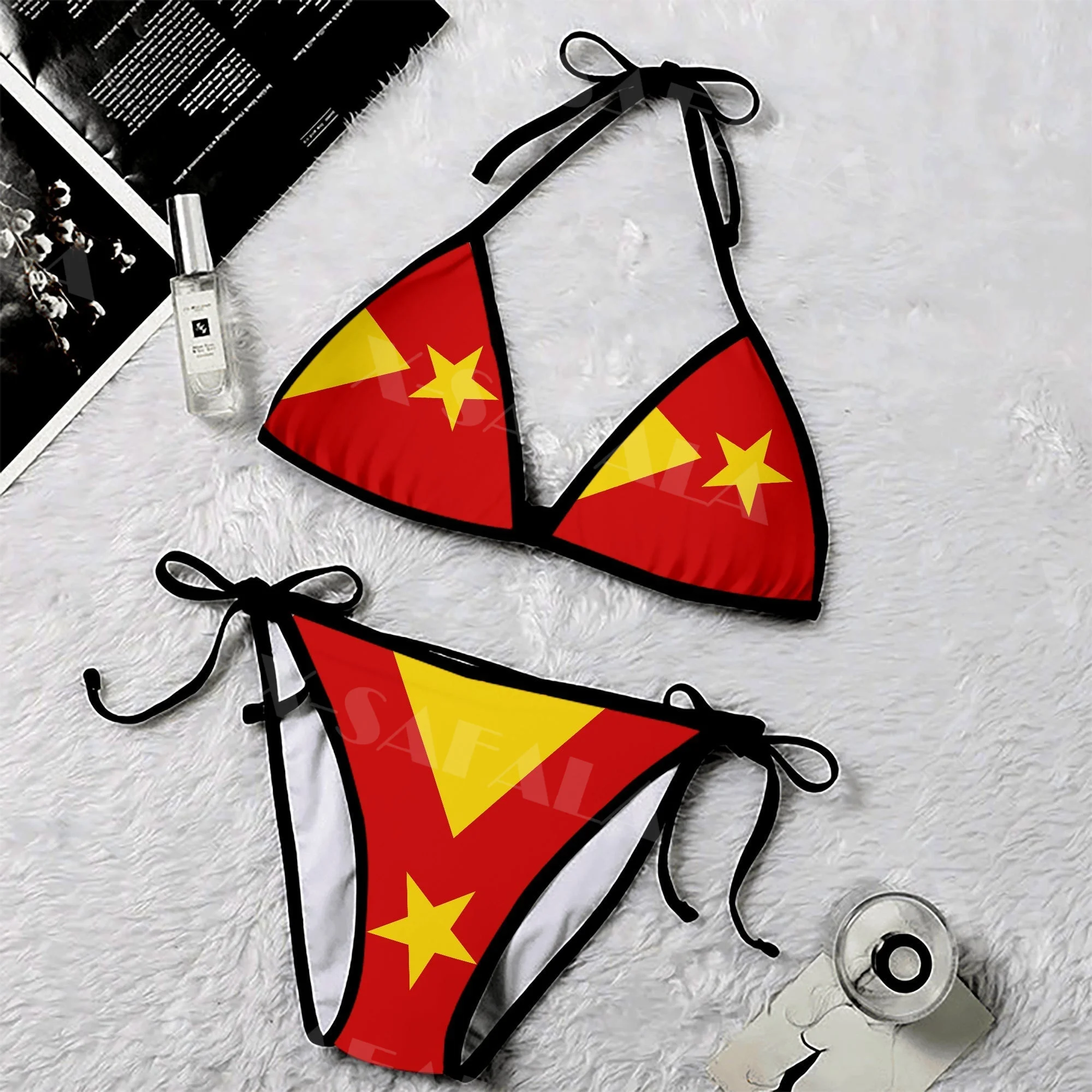 

Beautiful Tigray Coat Of Arms Flag 3D Print Women Micro Bikini Set Summer Beachwear Sexy Beach Bathing Suits