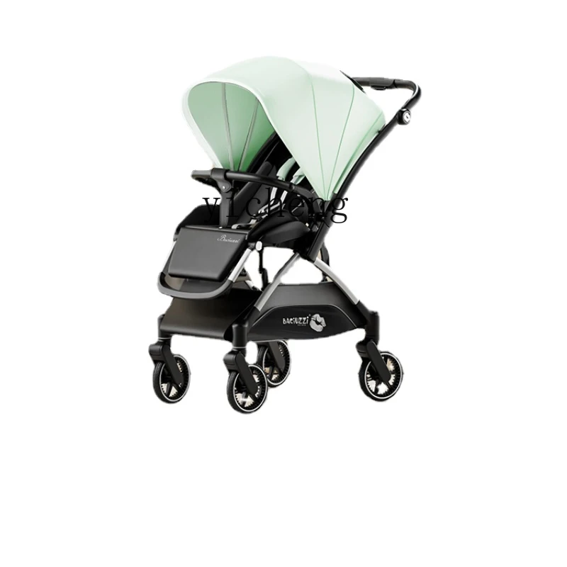 XL Baby Stroller Two-Way Lightweight High Landscape Sitting Lying One-Click Folding Hand Push Baby Car