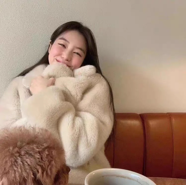 カジュアルファーカラーレザー Jaet Thiened ウィンターコート ロング Sve カラー ミッドレングス 通勤 Sle Small ence New Ar...