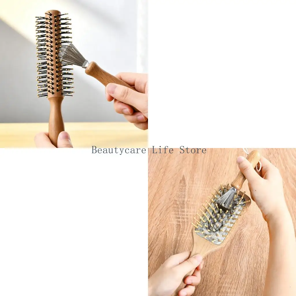 652C Ergonomic ABS Hair Comb Scraper Easily Extracts Trapped Strands Perfect For Household And Salon Use