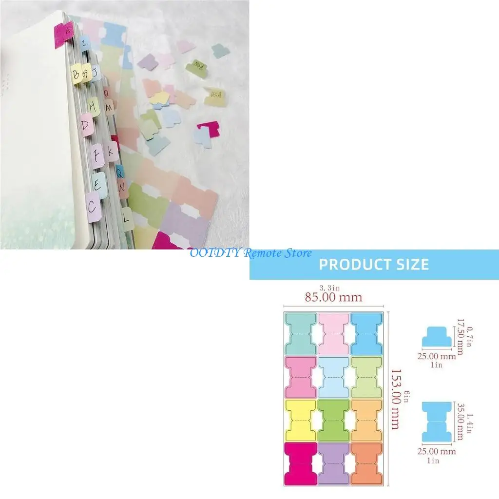 

120Pieces Colored Index Label Adhesive Label Sticker Writable Index Labels