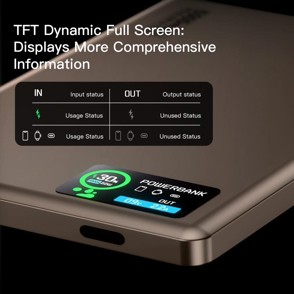 Smart Display Screen Wireless Charging Powerbank for Magsafe iPhone 17 Backup Battery Power Banks Charger for Apple Watch 10 9 8 - view 6
