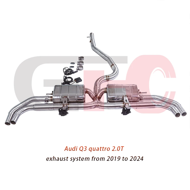 

[L]The Valve Muffler Exhaust System is applicable to the cat-back exhaust system of Audi Q3 four-wheel drive models