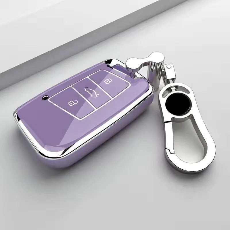 

TPU Car Key Case Cover Shell Fob For VW Volkseagen Passat B8 Magotan For Skoda Superb A7 Kodiaq Seat Key Protector Car Key Bag