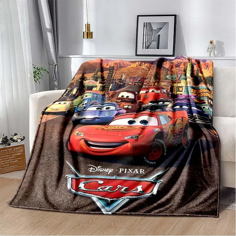 Disney Cars Lightning Mcqueen Flannel Plush Soft Fluffy Break Nap Blanket Children\'s Cover Blanket Children Gift Anime Blanket