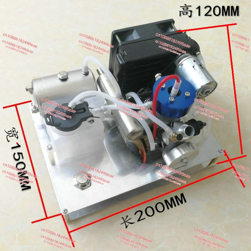 Micro Gasoline Engine Generator Mini Water-cooled Engine 2 Punch Mini Engine Modified Water-cooled Cooling Fan