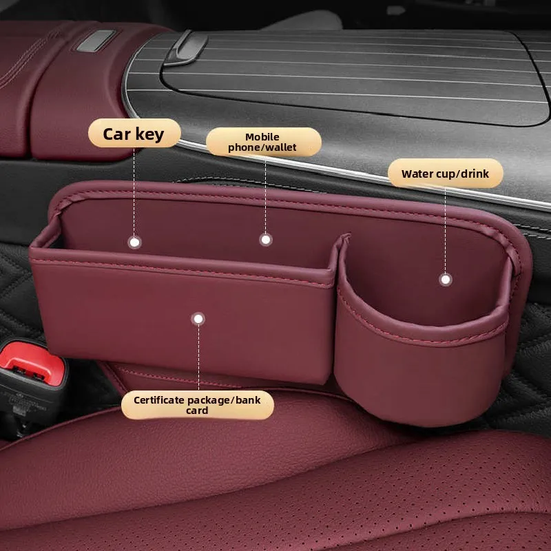 Para Subaru WRX STI VB BRZ ZD8 Solterra 2021 ~ 2025 caja de almacenamiento de llenado de espacio lateral de asiento de coche con portavasos Kit de estuche organizador de bolsillo