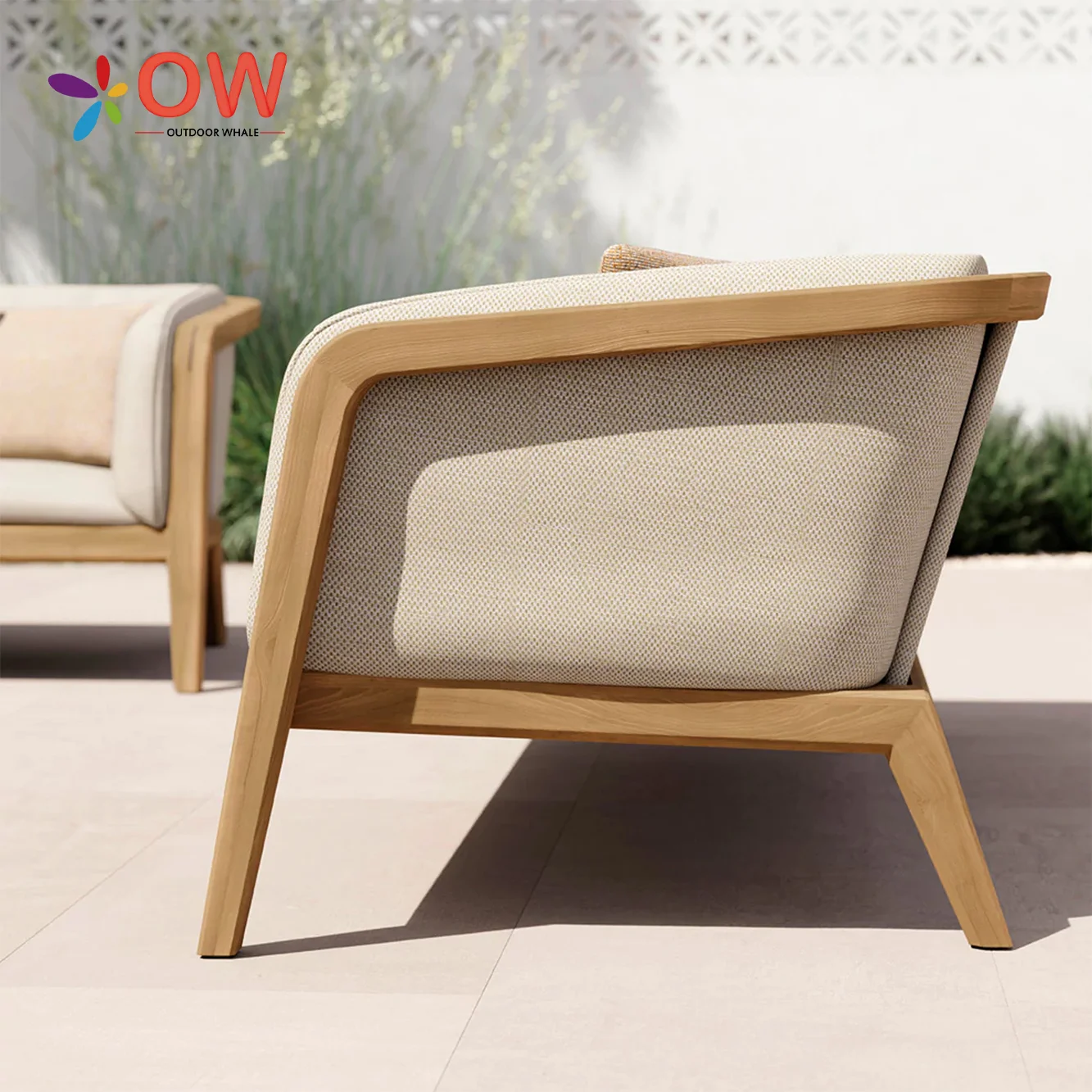 Hotel Outdoor Sofa Set Villa Patio Teak Outdoor Furniture Set Luxury Garden Sofa Set Modern Resort Outdoor Sofa Canapé