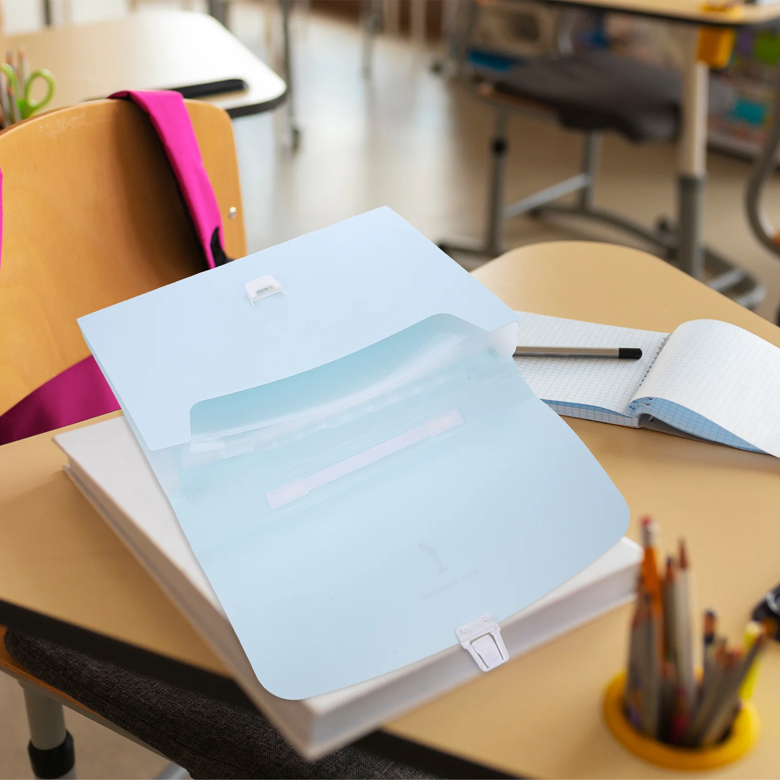 휴대용 아코디언 파일 정리함 휴대용 플라스틱 폴더 사무실 홈 스쿨 사용을위한 다층 문서 보관 가방