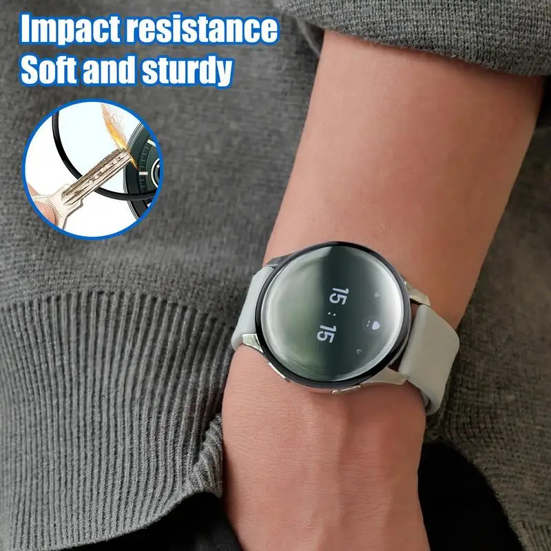 Smartwatch Clear Screen Protector Soft Anti Fingerprint Clear Tempered Glass Screen Protector Protective Film for Smartwatches